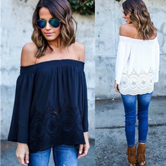 Off Shoulder Top🎀Navy Available - Picture 7 of 7