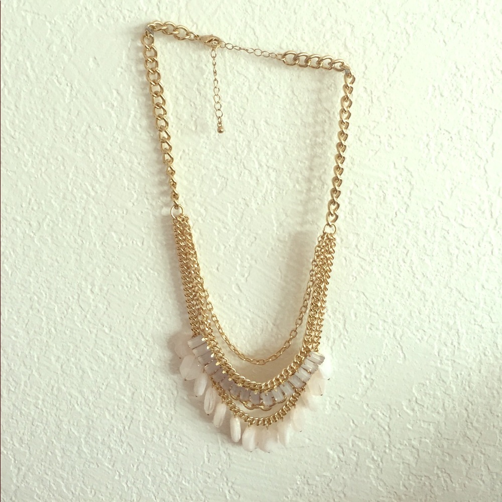 Rose and Gold Chunky Necklace