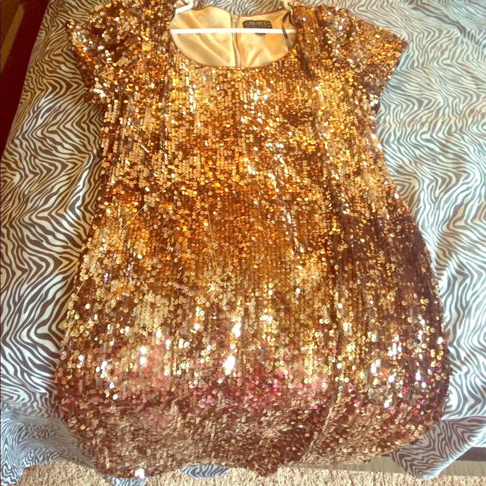 Gold Sequined Dress