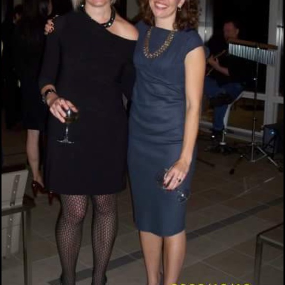 Max Mara navy mad men style dress - size 6 - Picture 2 of 8