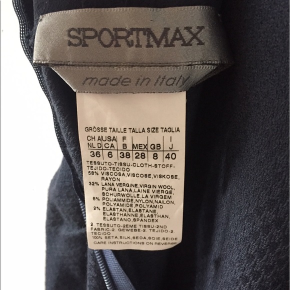 Max Mara navy mad men style dress - size 6 - Picture 6 of 8