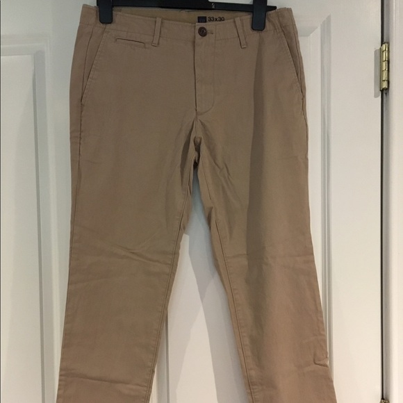 Men's Gap flat front skinny khakis 33x30 - Picture 3 of 6