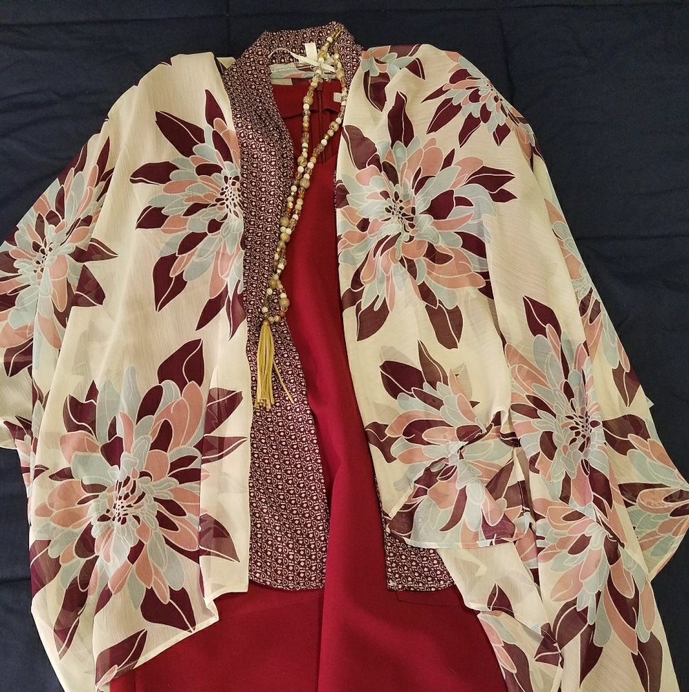 Sheer flower cover up