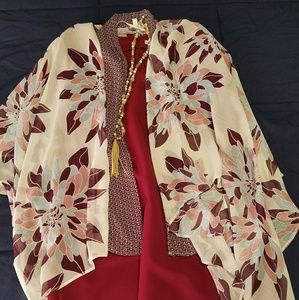 Sheer flower cover up