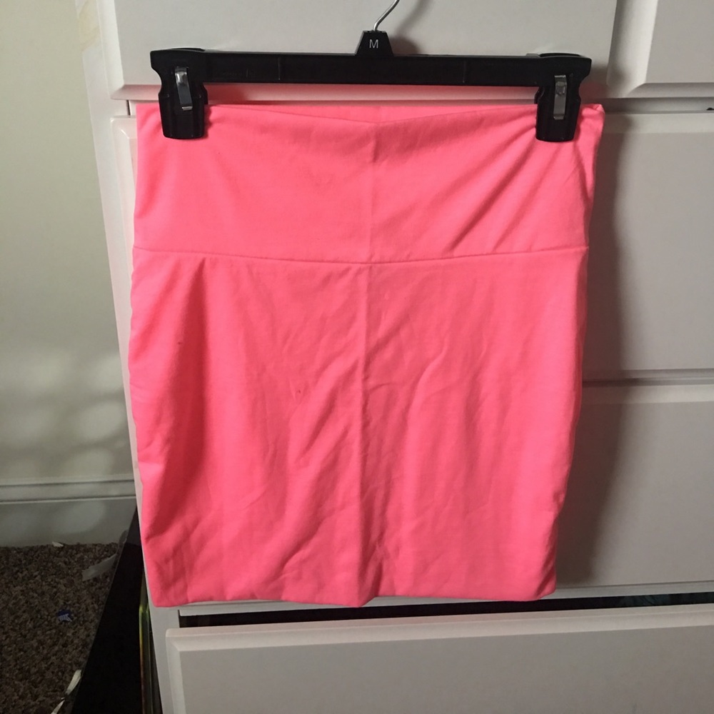 Bright light neon pink skirt!