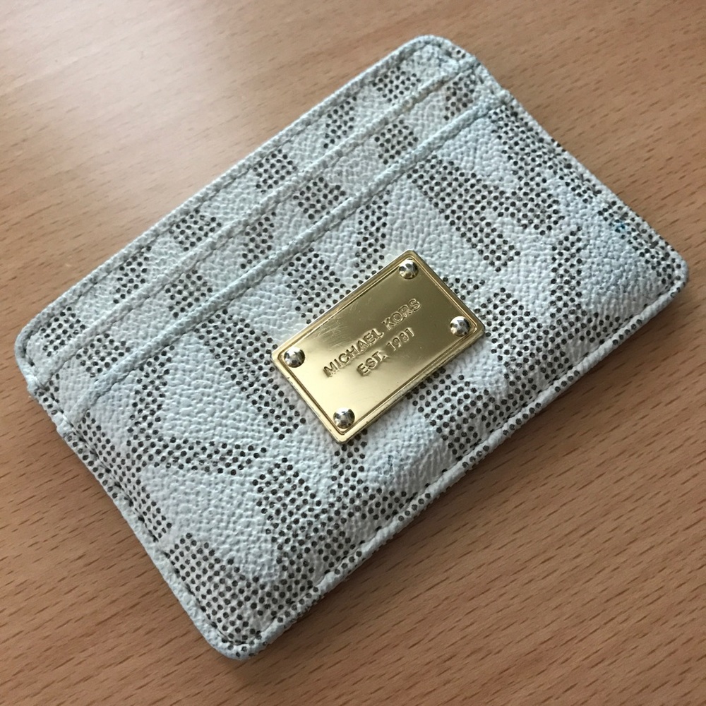 Michael Kors Signature Card Case Vanilla Jet Set