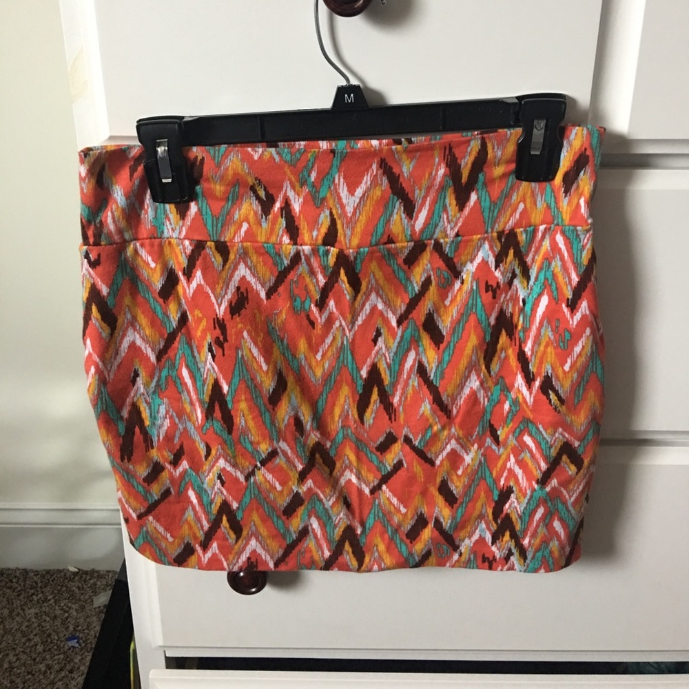 Never worn multi-colored tribal print skirt!