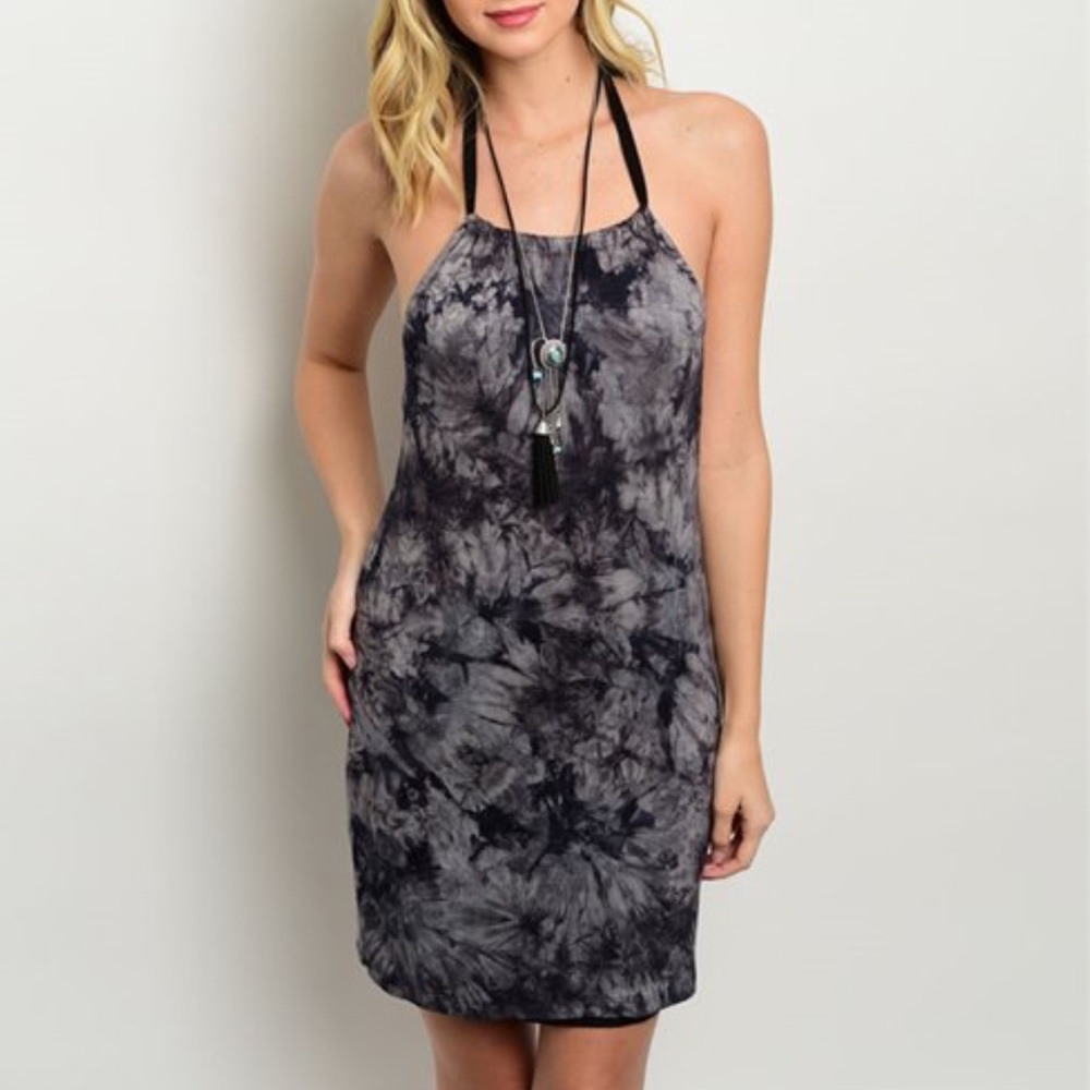 Smoky Tie Dye Halter Dress 🔥