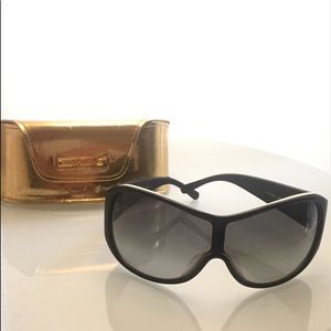 Tory Burch Black Leather Sunglasses
