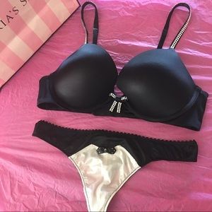 Victoria's Secret Rhinestone Bra Matching Panty