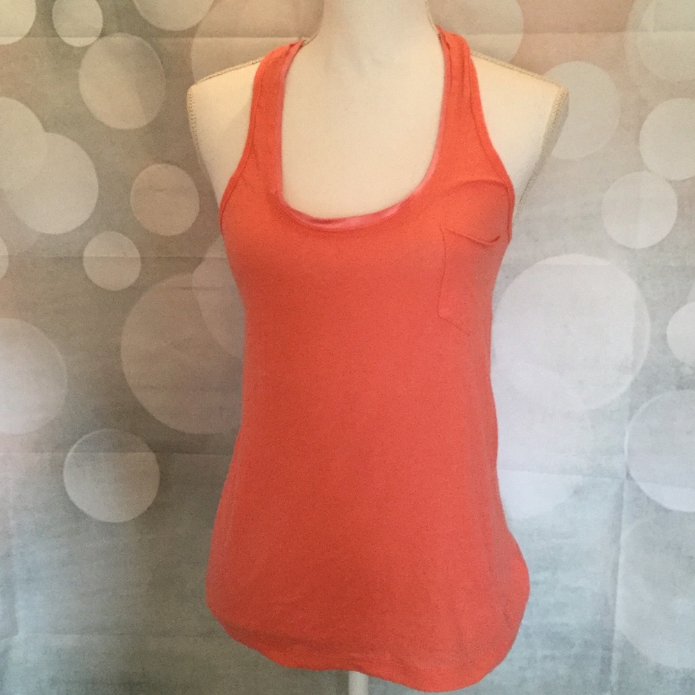 Old Navy coral pocketed racerback tank top