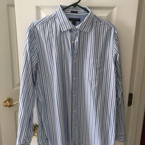 Banana Republic blue striped button down
