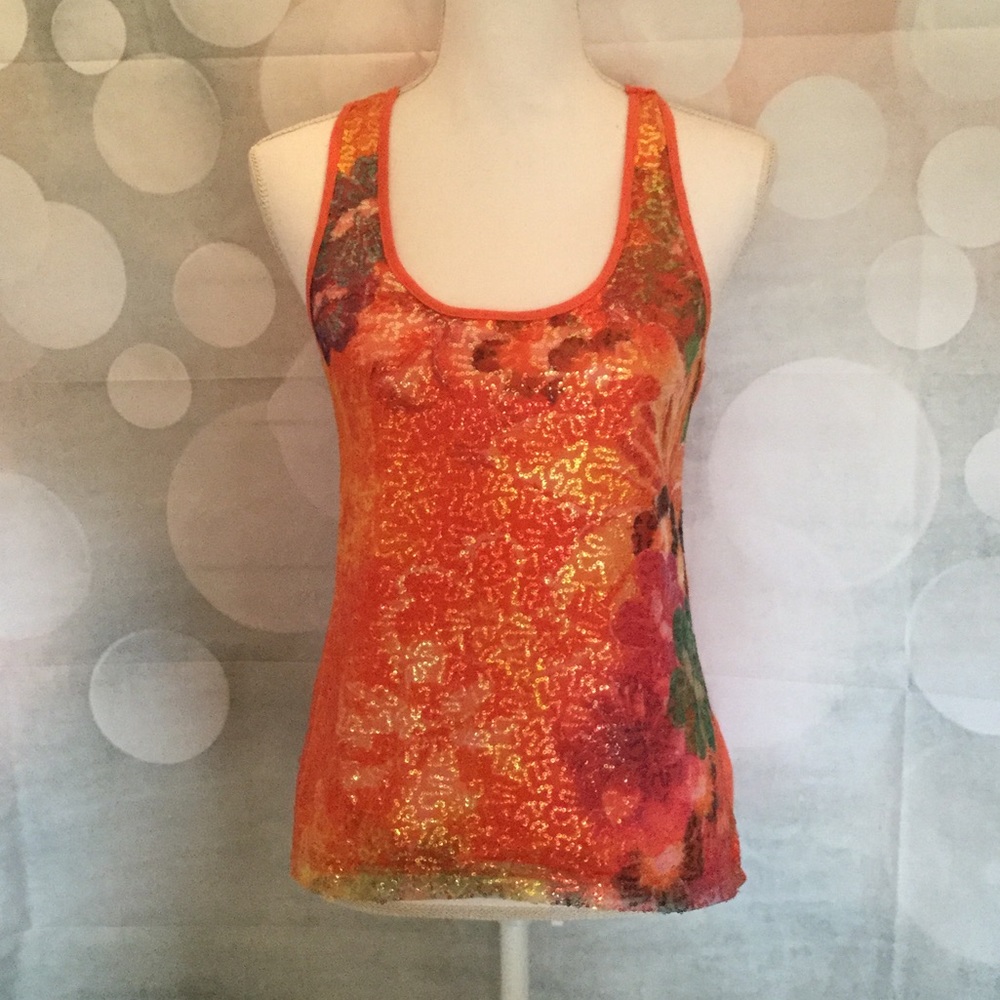 Gorgeous sequined multicolor top