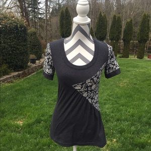 BKE Short Sleeve Grey Top