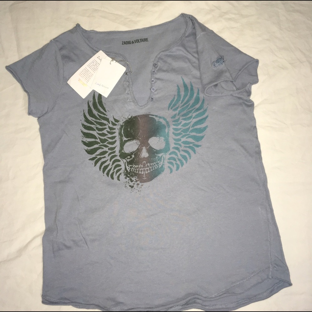 NWT Zadig & Voltaire Skull T-shirt Size S