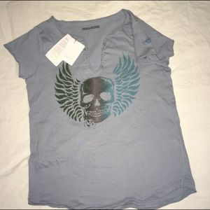 NWT Zadig & Voltaire Skull T-shirt Size S