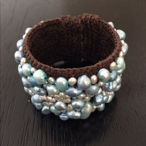 Boho turquoise stone wrap bracelet
