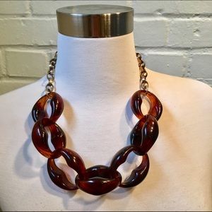 Ann Taylor Loft Acrylic Tortoise Chain Necklace