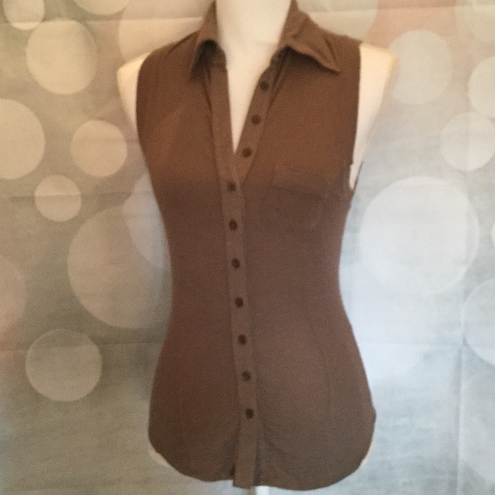Bebe chocolate colored collard tank top