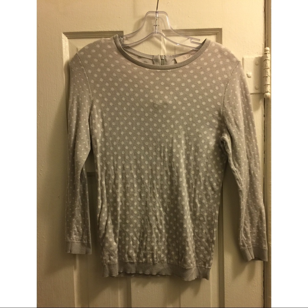 LOFT polka dot sweater