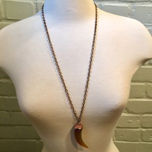SOLD Long Horn Necklace by North Carolina designer