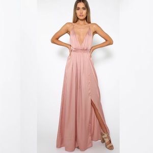 Open back Dress (Mauve)