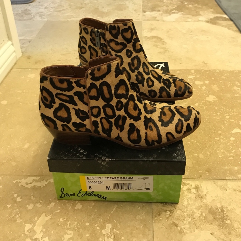 Sam Edelman Leopard Petty Boots