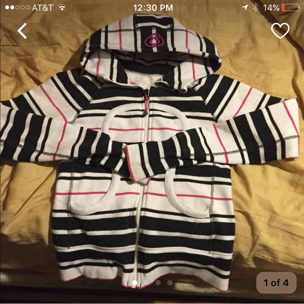 Lululemon rare striped scuba jacket