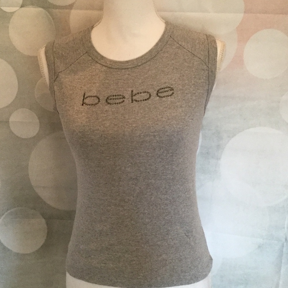Bebe grey with black crystals top