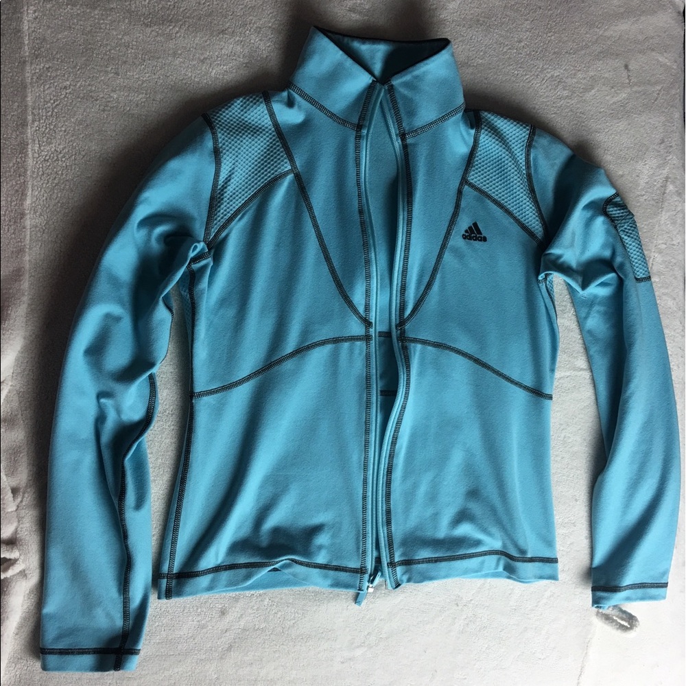 Blue Adidas zip up jacket
