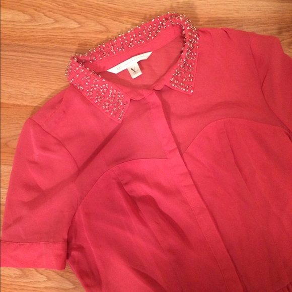 Lauren Conrad pink spring dress sheer lined size 4 - Picture 3 of 4