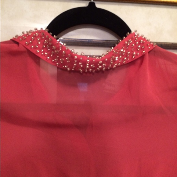 Lauren Conrad pink spring dress sheer lined size 4 - Picture 4 of 4