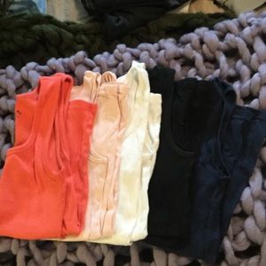 Lot of 5 Old Navy ribbed tank tops