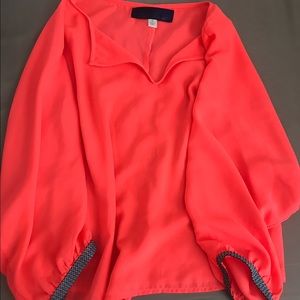 Coral Pink Flowy Blouse