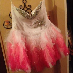 White and pink with sparkles!