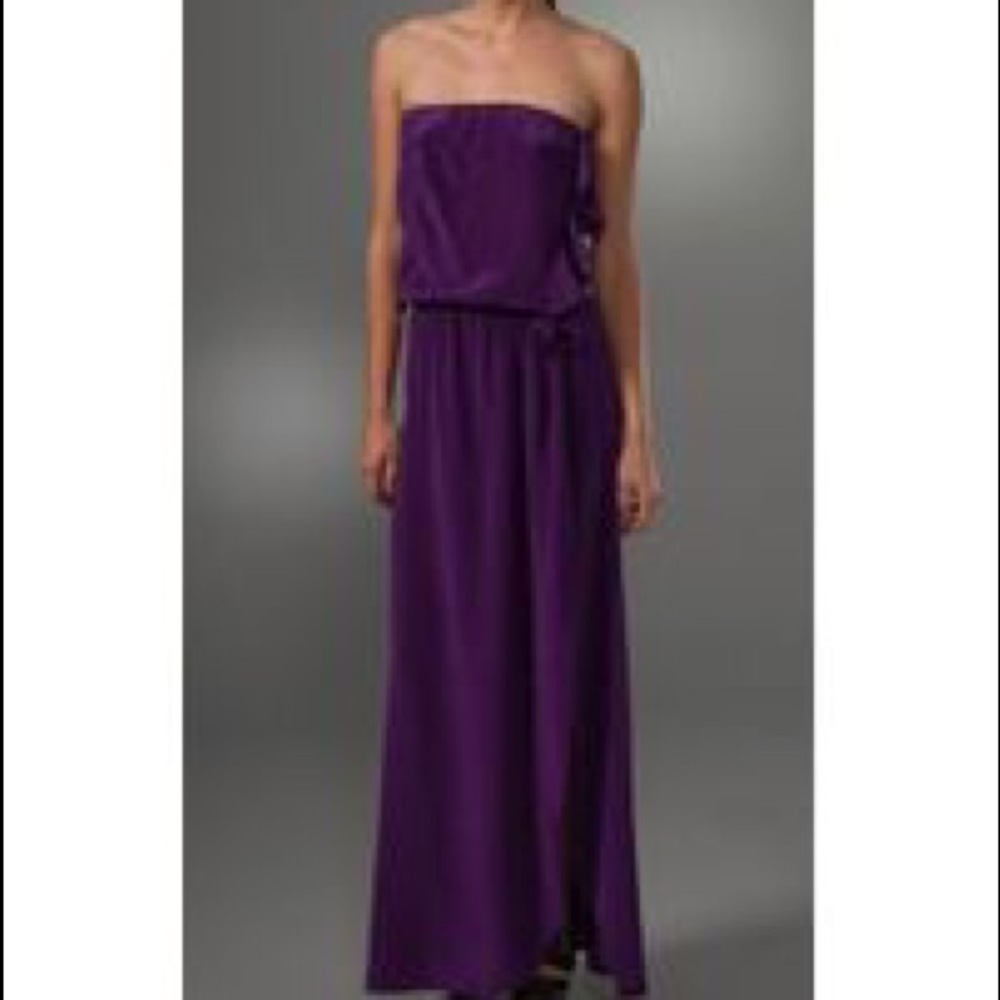 Strapless Long dress w slit