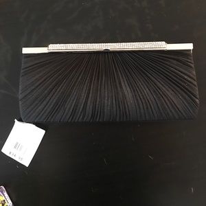 NWT black formal clutch