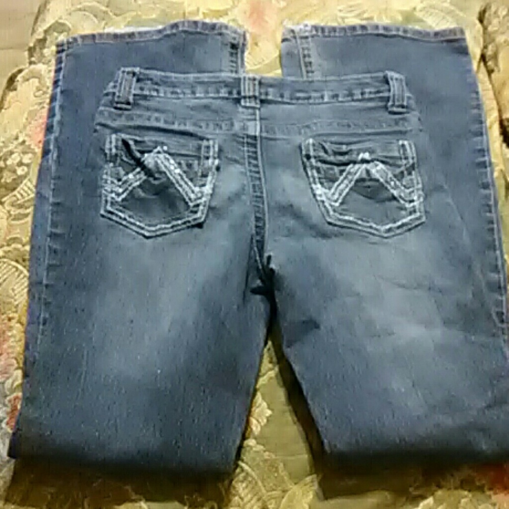 Girls sz 12 karma blue bootcut jeans