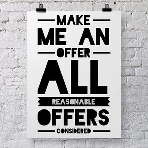 Make me an offer! Reasonable offers considered.