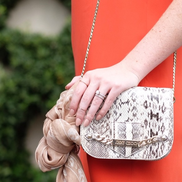 $1295 Jimmy Choo Shadow Snakeskin Chain mini bag - Picture 2 of 8