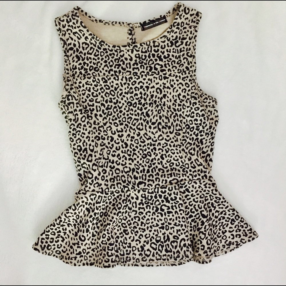 Peplum Top - Cheetah Print