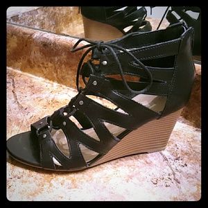 Lace Up Wedges