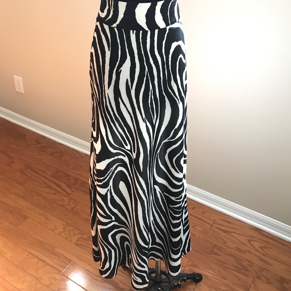 Beautiful zebra print maxi skirt!