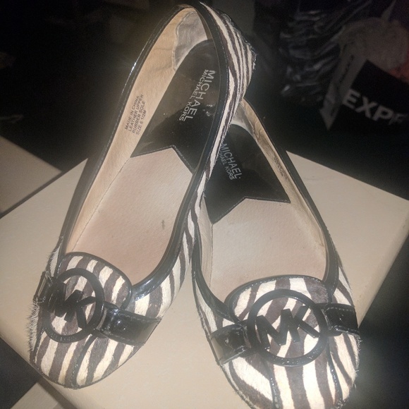 Michael Kors Shoes - Michael Kors zebra print Fulton flats