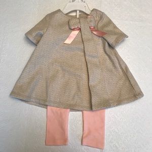 Soft gold and pink dress