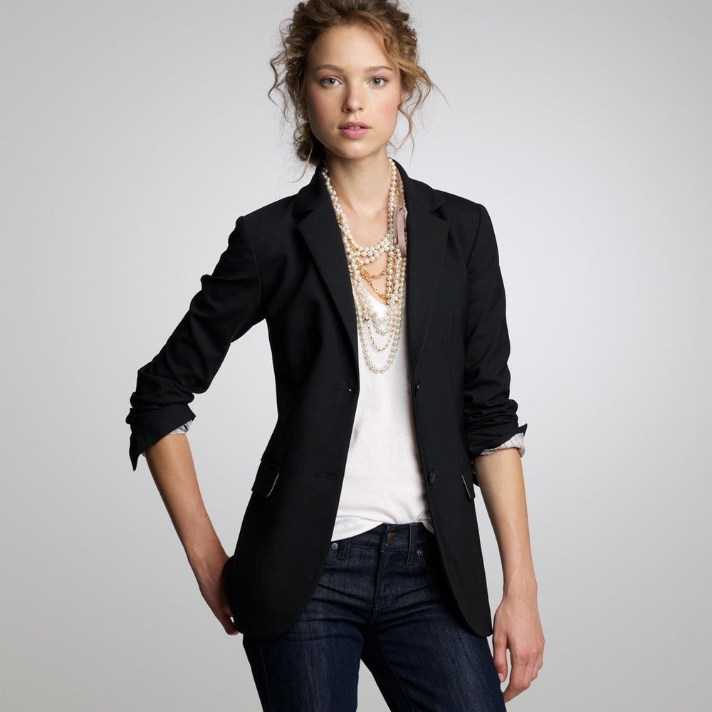 J.Crew Long Boyfriend Blazer in Gray style 19197