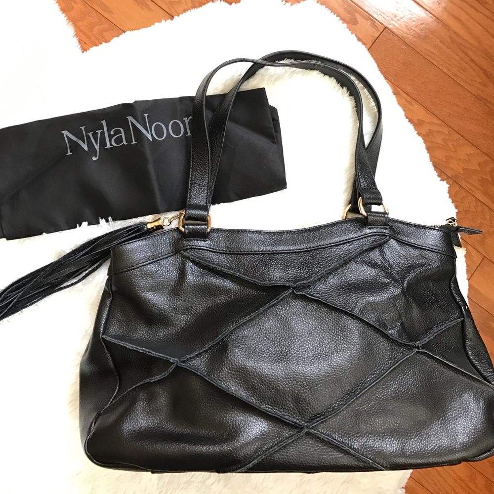 Nyla Noor black leather handbag!