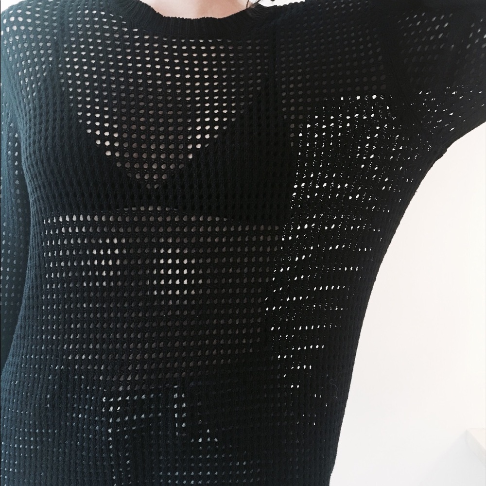 Alexander Wang Mesh Knit Oversized Sweater