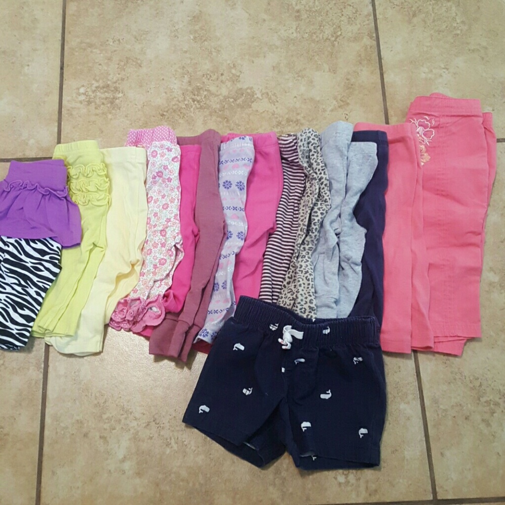 Bundle of girls pants and one short