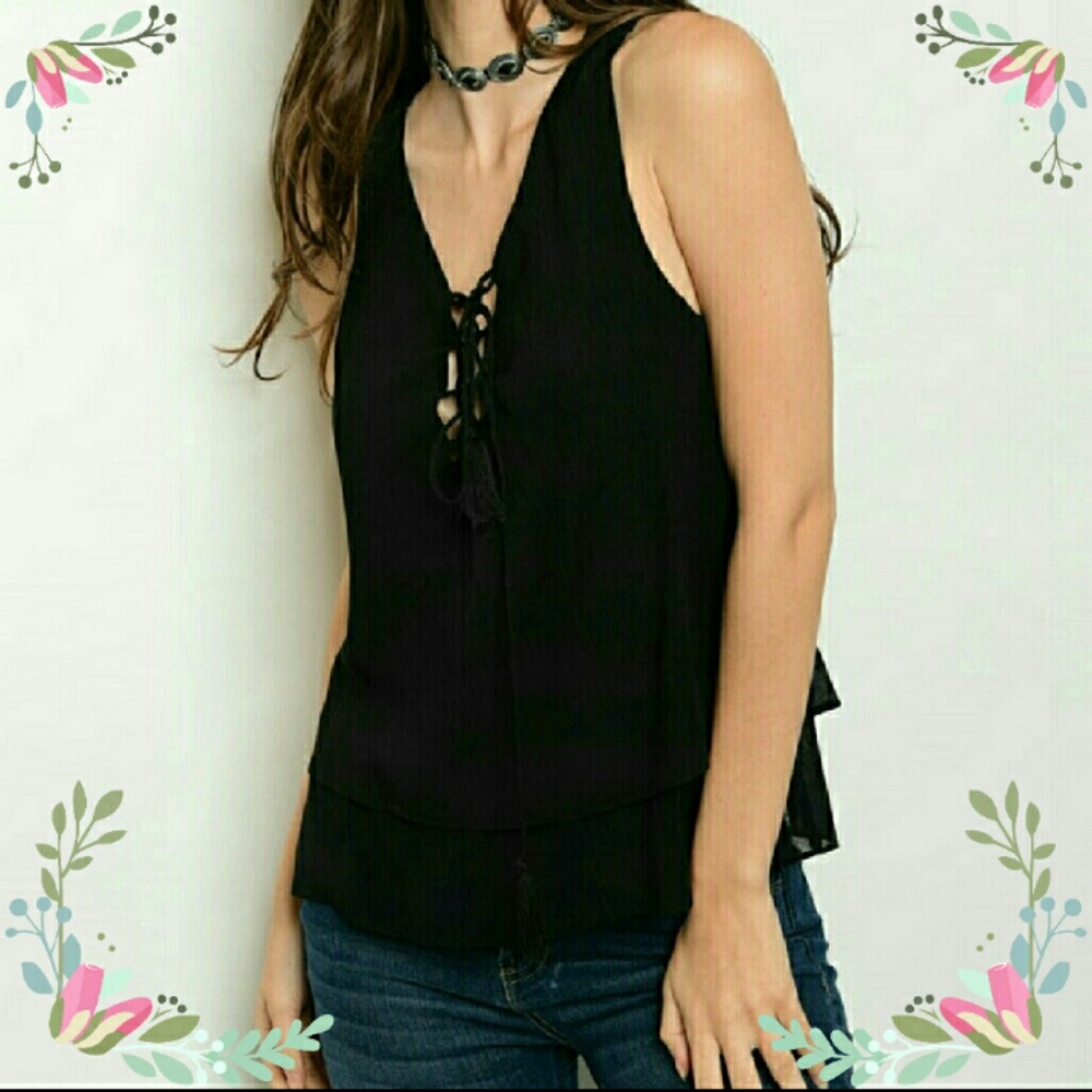 🌴S & M LACE UP TANK🌴